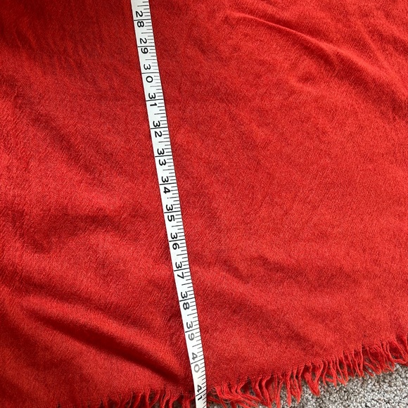 Orange 100 percent wool scarf/wrap - Picture 4 of 7